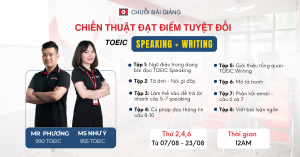 Nhận ngay 8 bài giảng Chinh Phục TOEIC Speaking & Writing cùng Ms Như Ý và Mr Phương Phạm